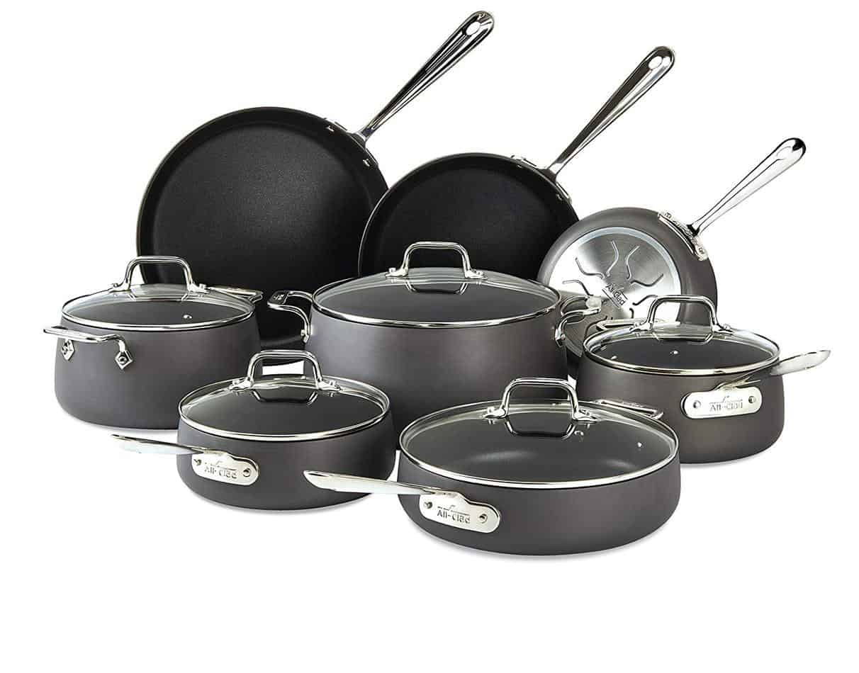 Best-Nonstick-Cookware-Review-All-Clad-Hard-Anodized-13-Piece-Nonstick-Cookware-Set-Review